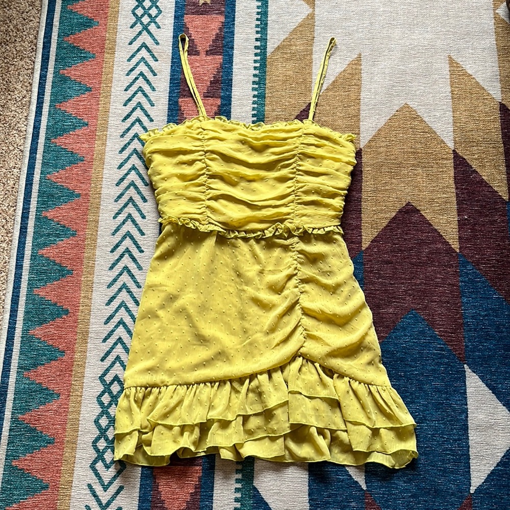 Yellow mini dress